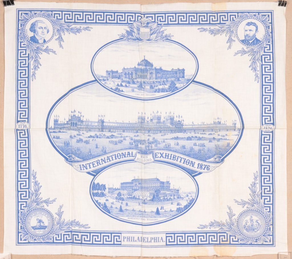 袱紗（フィラデルフィア万国博覧会記念品）