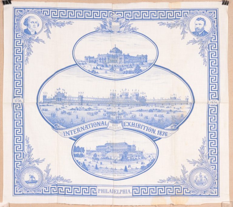 袱紗（フィラデルフィア万国博覧会記念品）